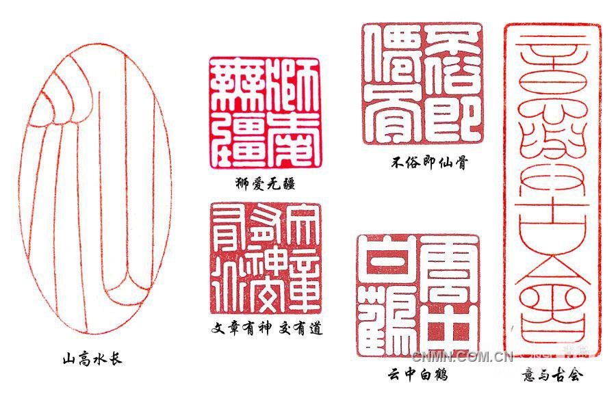 圖為：金屬篆刻作品。 w2